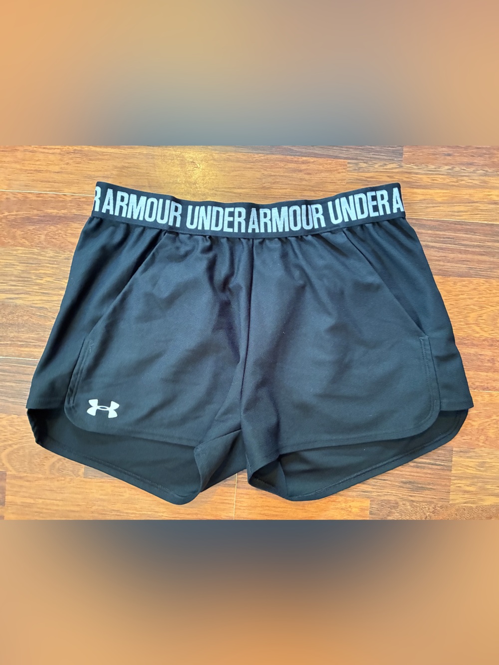 Under Armour Black Women's Athletic Shorts with Branded Waistband